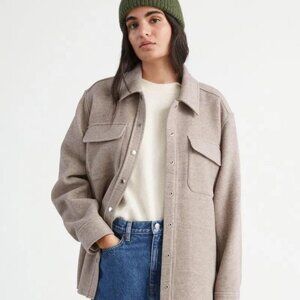 & Other Stories Oversized Wool Shacket in ecru, size 4